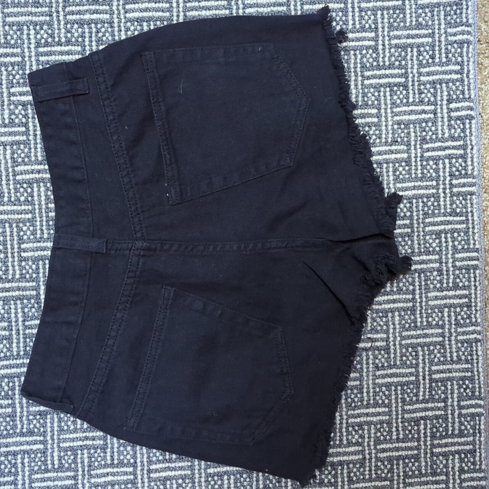 Signature8 distressed black denim shorts Sz S - Picture 6 of 7